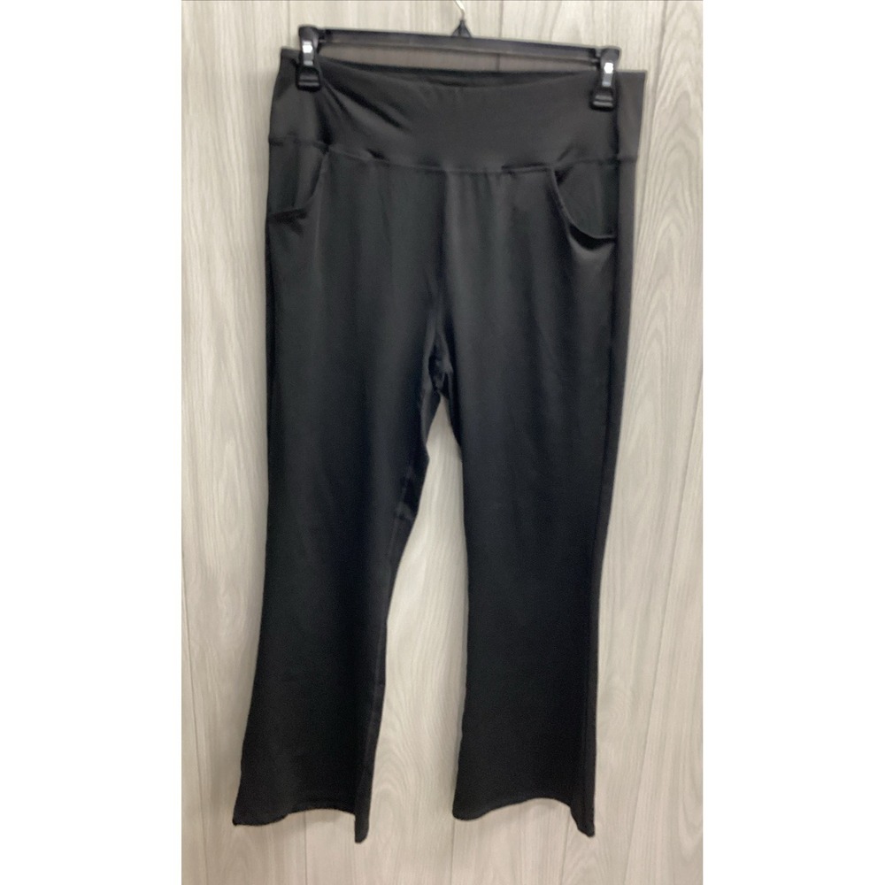 UNBRANDED Women's (Size 1XL) Pull On Leggings Pockets Stretch Black
